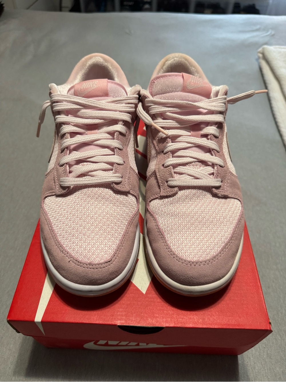 Nike dunks Low-Top Sneakers in Blush Pink and Pale Pink